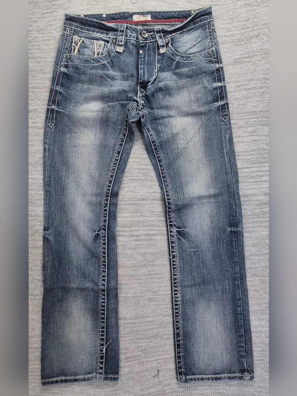 Antique Rivet Jeans Men's 32x32 Blue Denim 100% Cotton  Straigh Leg